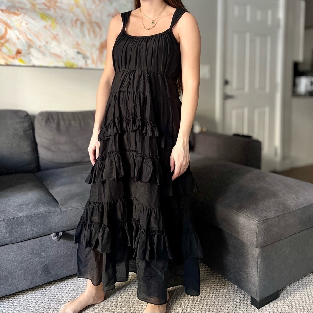 Cinq à Sept Kandra Tiered Maxi Dress - Cottagecore Boho Romantic Whimsigoth - 0 - Picture 2 of 15